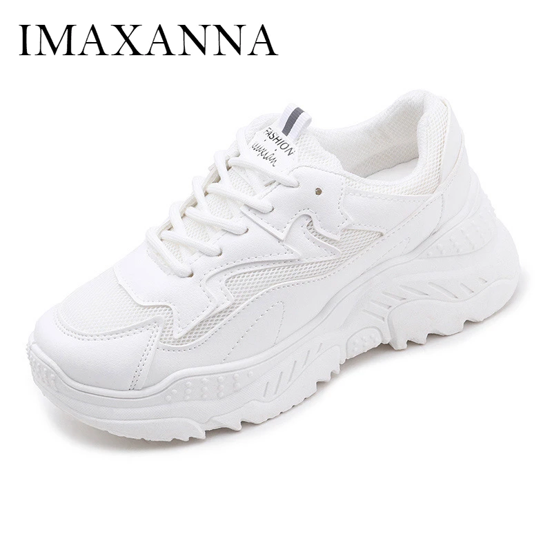 

IMAXANNA New Women Running Shoes Female Sports Shoes Non Slip Damping Summer Mesh Breathable Athletic Training White Run Sneaker