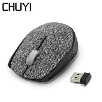 

CHUYI Linen Fabric 2.4G Wireless Mouse Optical Computer USB Mause 1000 DPI Ergonomic Special Mini Mice For PC Laptop Desktop