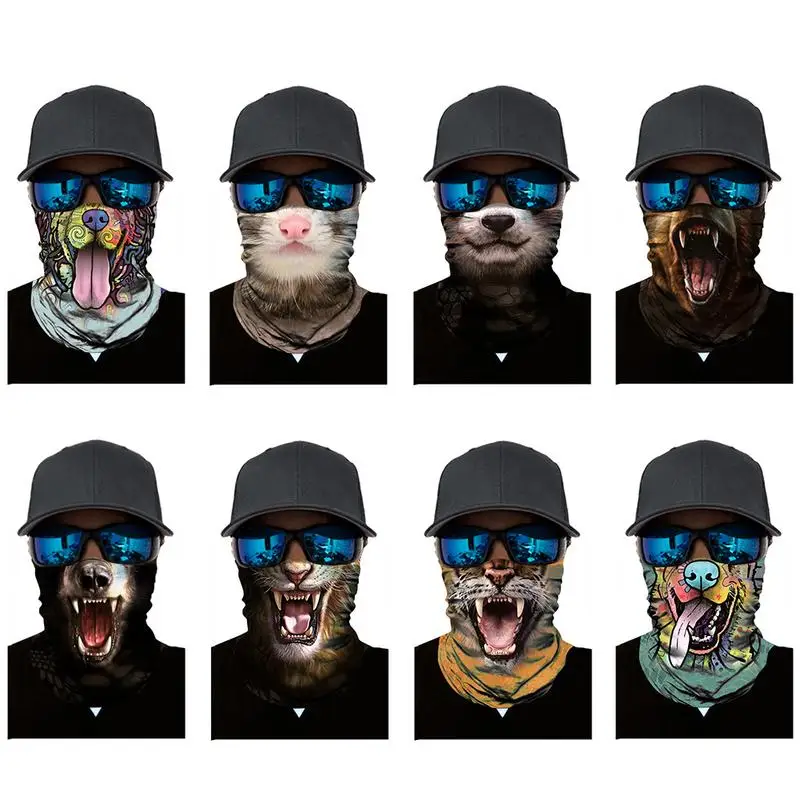 

3D Digital Printing Animal Pattern Fast Drying Sun Protection Fast Air Permeability Multifunctional Outdoor Riding Head Scarf