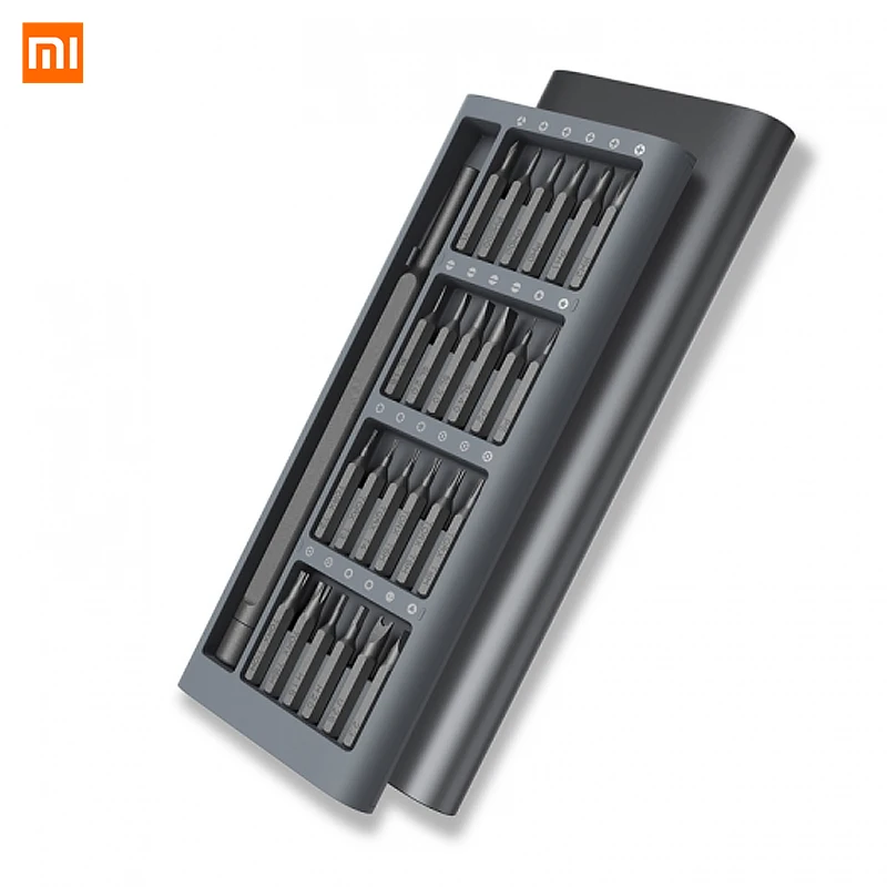 Original Xiaomi Wiha Daily Use Screwdriver Kit 24 Precision Magnetic Bits Alluminum Box DIY Screw Driver Set For Smart home | Электроника