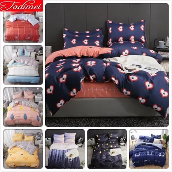 

Lover Adult Double Size Duvet Cover 3/4 Pcs Bedding Set Kids Bed Linen Single Full Queen King Bedspreads 150x200 180x220 200x230