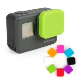GoPro Hero 5 6 7 Камера объектива Черный Аксессуар защитный силиконовый объектив Кепки чехол для хранения Коробки