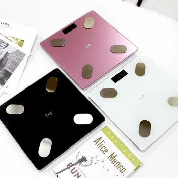 

USB Rechargeable Floor Scale Scientific Smart Household Electronic Weight Body Fat Scale APP Android or IOS LED Digital Weight