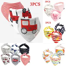 Комплект из 3-х предметов для новорожденного, милые детские нагрудники мультфильм животных Toddelr нагрудники для мальчиков и девочек для кормления слюнявчик Треугольники бандана, материал для отрыжки