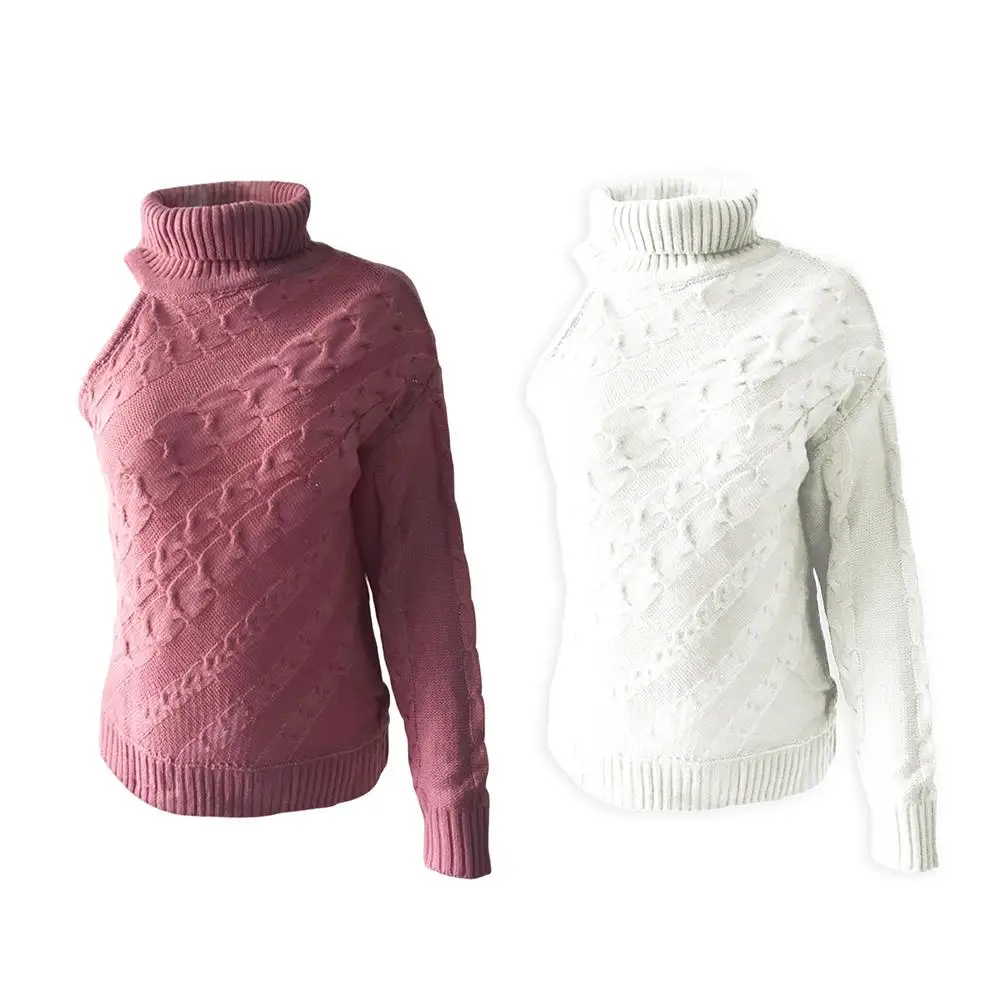 

High Collar Sweater Women Fashionable Solid Color Sexy Backless High Collar Twist Sweater For Women Lady Girl Autumn Winter New