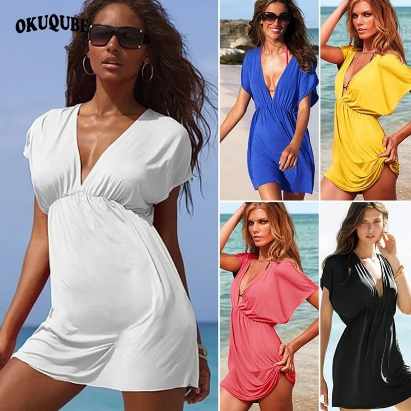 v neck swimsuit cover up