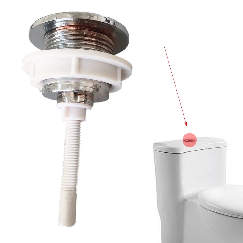 

Single Press Tank Accessories Rod Closestool Round Cover Mounting Hole Toilet Button Universal Push Switch Bathroom Water Saving