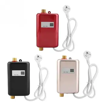 

Hot 220V 3400W Mini Electric Tankless Instant Hot Water Heater Bathroom Kitchen Washing EU Plug