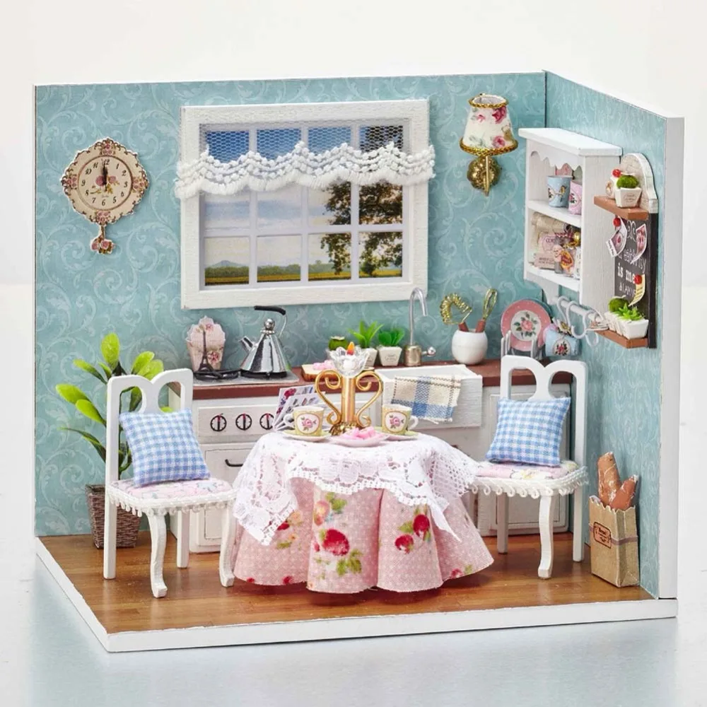 DIY Doll House Toy Creative Gift Smart House New Happiness LED Lights Birthday Gift DIY Doll House Toy Creative Gift Smart House New Happiness LED Lights Birthday Gift