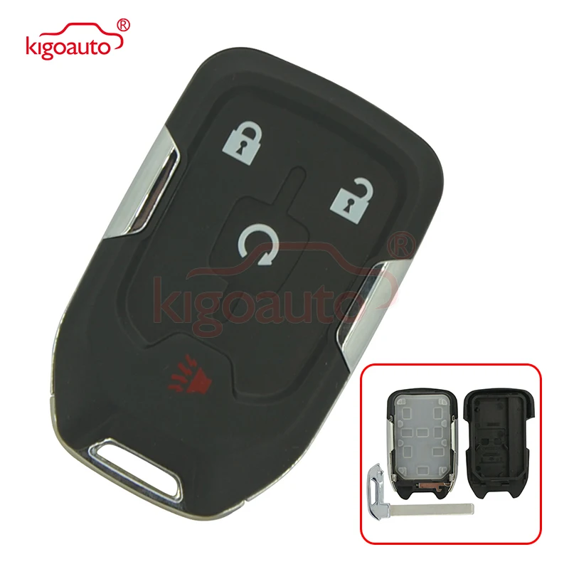 Kigoauto 13584512 1551A-1AA HYQ1AA 4 button Replacement smart car key shell case for 2015 Chevrolet Suburban Tahoe GMC Terrain