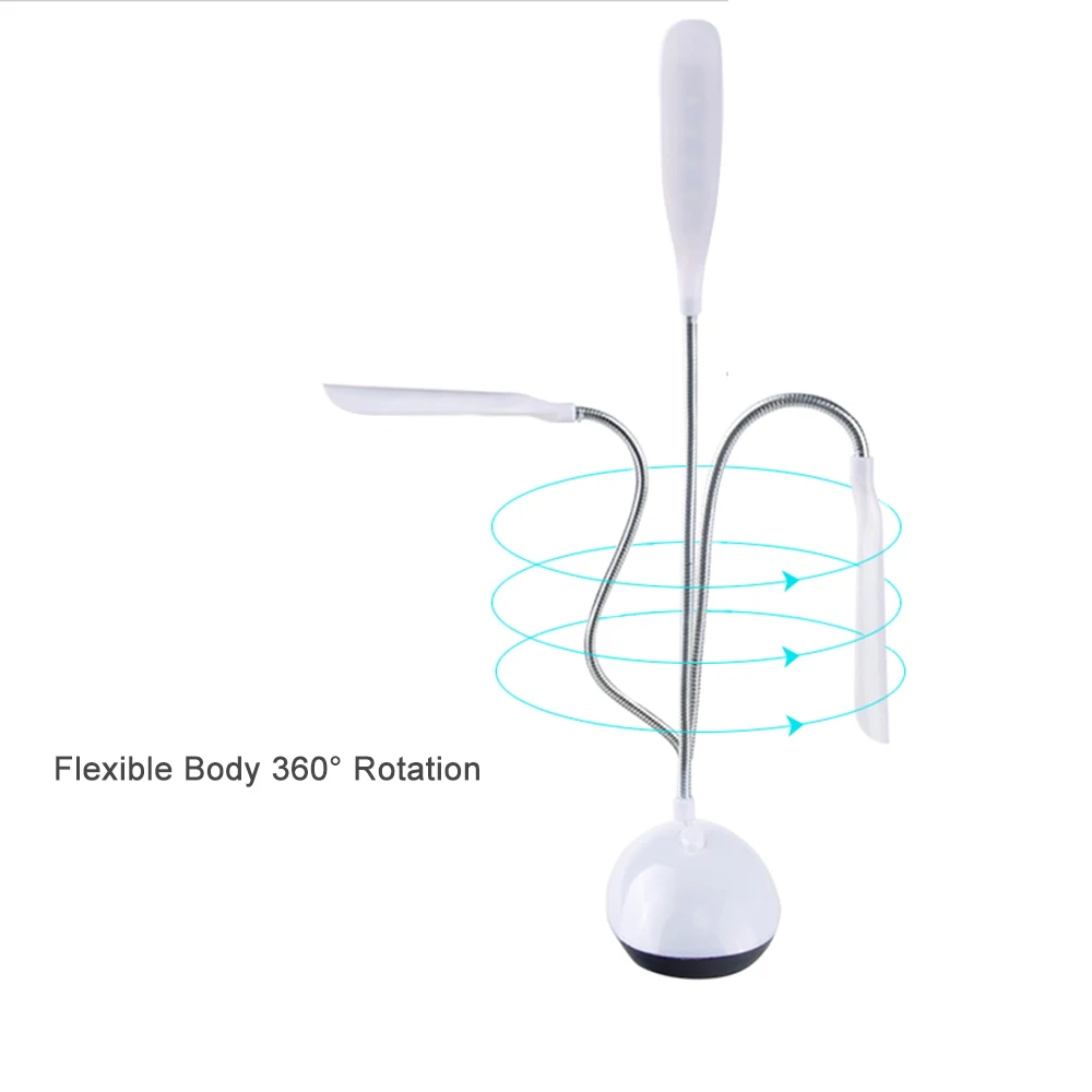  Flexible LED Desk Lamp College Dorm Table Lamp for Bedroom AAA Battery Powered Study Book Lights Ch - 32974766547