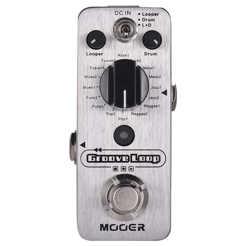 

MOOER Groove Loop Drum Machine & Looper Pedal 3 Modes Max. 20Min Recording Time Tap Tempo True Bypass Full Metal Shell