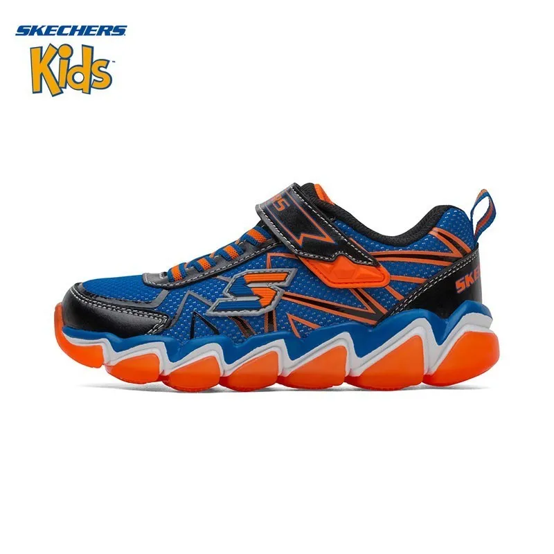 

SKECHERS Skye Strange Screen Cloth Ventilation Sneakers In Will Child Fashion Running Shoes #97411LZ-BBOR/BKLM