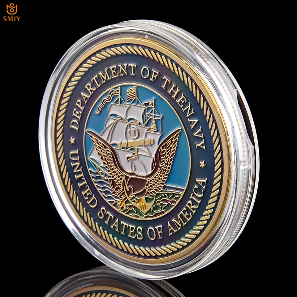США военный Департамент морского флота большой печати американский Вашингтона. D.C золотые монеты коллекции для подарков