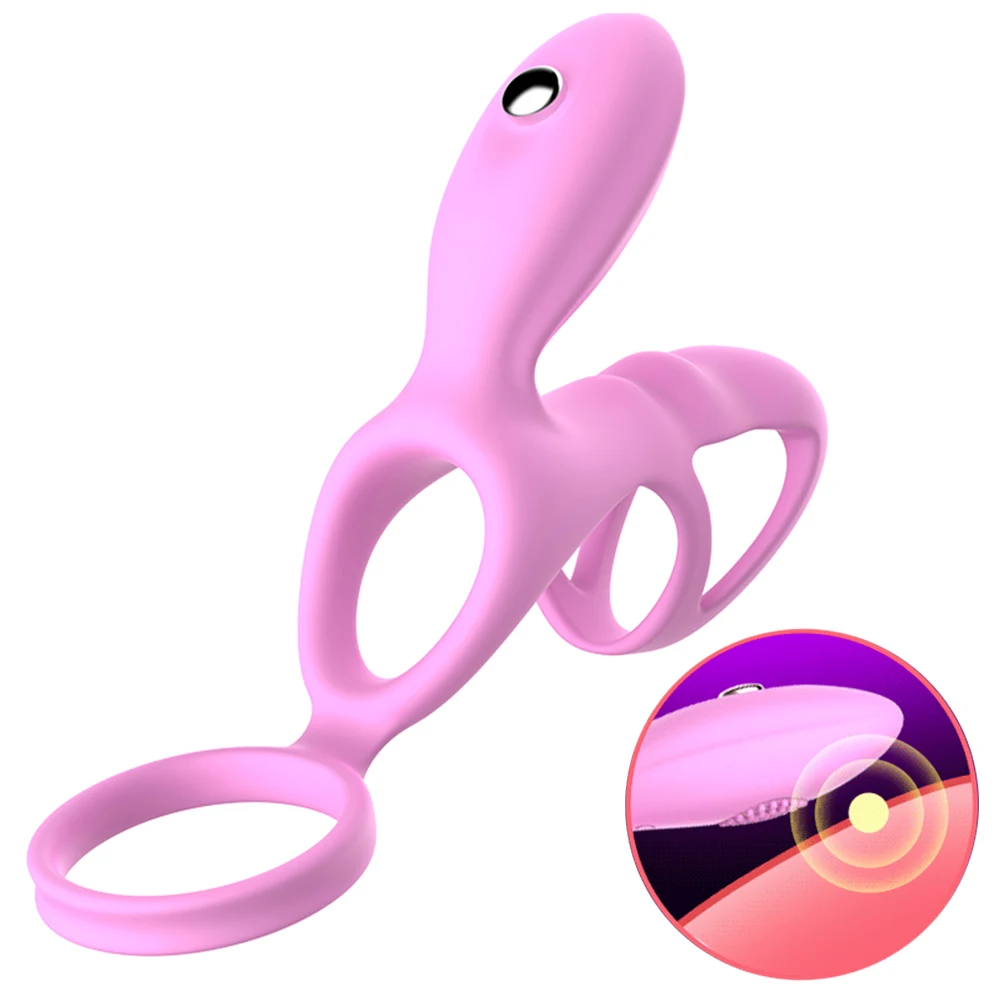 font b Sex b font Cock Penis Extender Enlarger Vibrator Ring Clitoris Stimulator Vibrating Penis