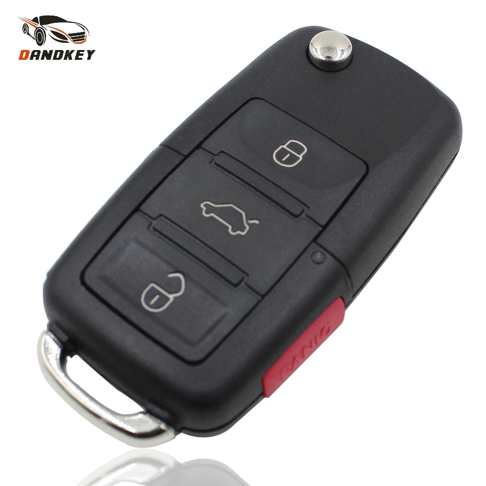 Dandkey 3/4 кнопочный флип ключ чехол для автомобильного ключа Volkswagen Golf 4 5 6 Passat B5 B6 Polo