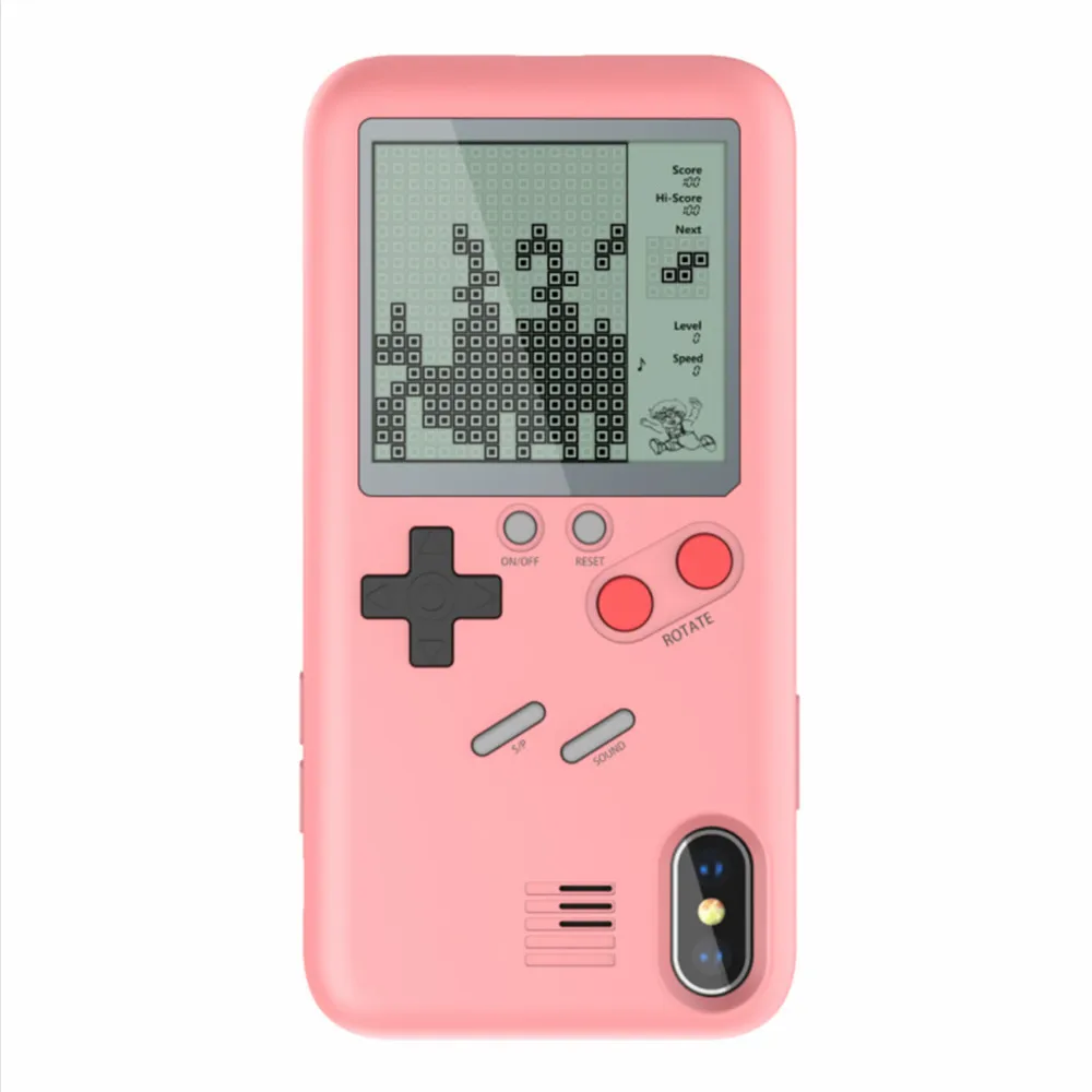 

for iphone 7p retro Tetris Soft PC Silicone play Game stress reliever for Gameboy case
