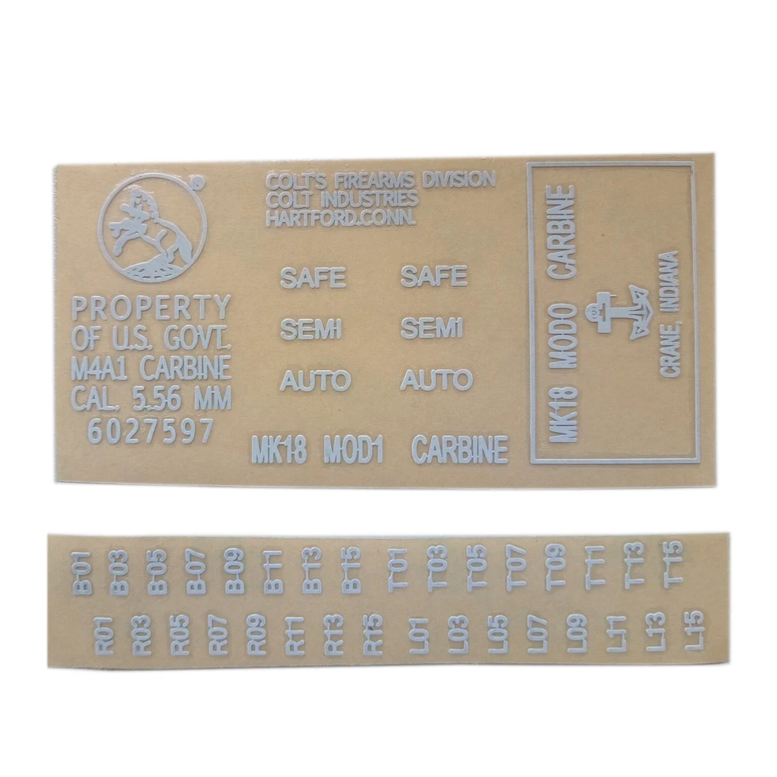 

2 Colors Metal Stickers for Gel Ball Blaster Cartridge Receiver M4 MK18 Decoration Accessories