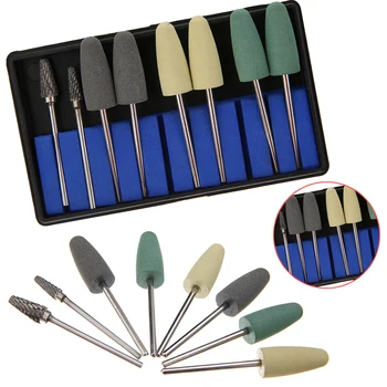 

8pcs/Set Silicone Tungsten Steel Drill Polisher Dental Polishing Burs Rotary Tool Set Teeth Whitening Dentist Equipment
