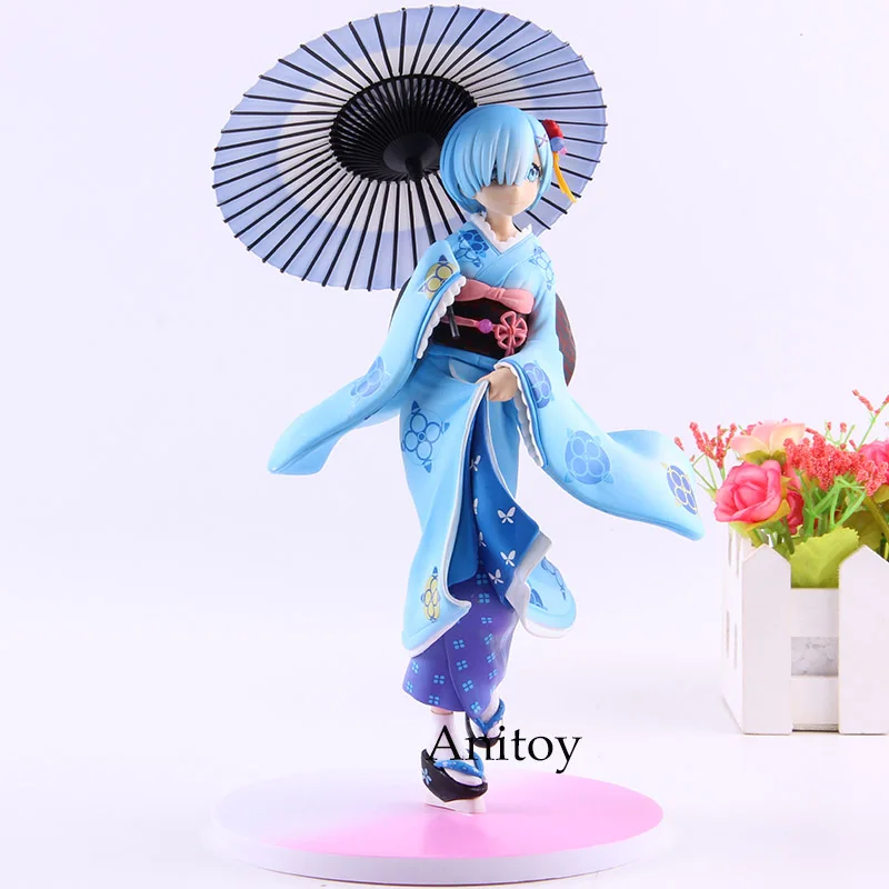

Anime Re:zero Blue Rem Action Figure Re:Life in a Different World from Zero Kawaii Cute Toys Collection Model Gift