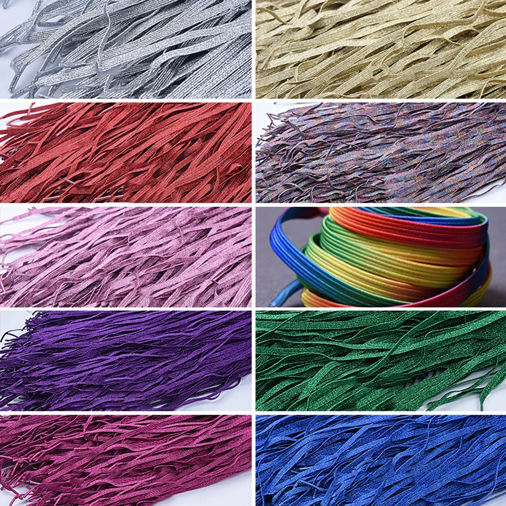 

1 Pair Canvas Sport Quick Shoelace No Tie Pearlescent Easy Sneaker Lazy Shoelaces Elasticity Stretching Locking Rubber Shoelace