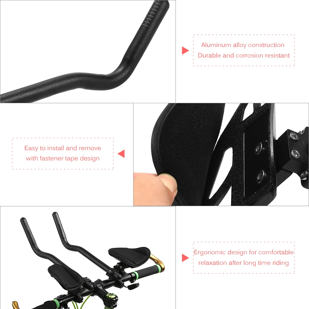Bicycle Handlebar Rest 3 Type Lightweight Relaxation Arm Rest Bar Triathlon MTB Road Aerobar