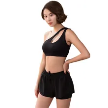 Летний Лидер продаж молодых Для женщин Повседневное шорты для бега для йоги и бега анти-освещение Горячая Распродажа шорт Серый Черный Мягкие Шорты Для Йоги V10