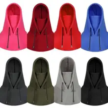 Зимняя велосипедная маска для лица, Мужская утолщенная теплая Полнолицевая маска, Женская Мужская мотоциклетная Теплая Флисовая Лыжная маска для верховой езды, спортивная шапка