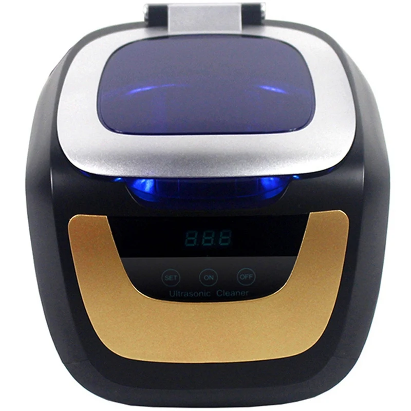

NEW-Household Digital Ultrasonic Cleaner Bath Gold Silver Cd Jewelry Denture Watch Shaver Head Ultrasound Timer Tank 0.75L 50W