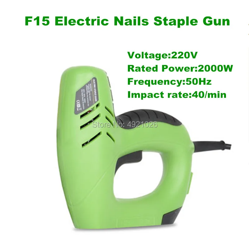 

Free shipping F15 U Staple 2 In 1 Framing Tacker Electric Nails Staple Gun 220V Electric Power Tools Electric Stapler Gun