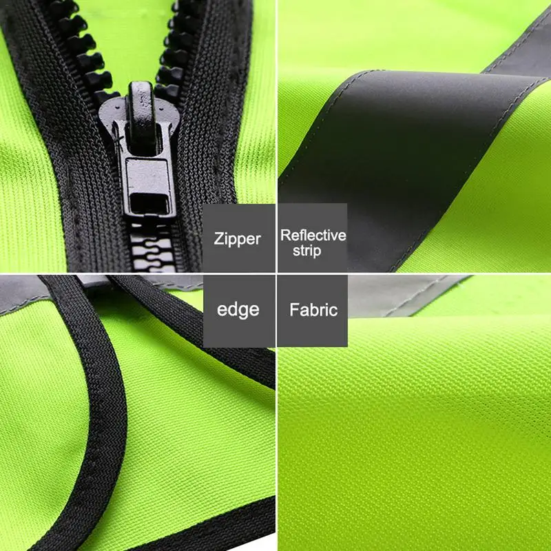 Защитный жилет Hi Vis 2 кармана светоотражающая куртка класса защитный для улицы