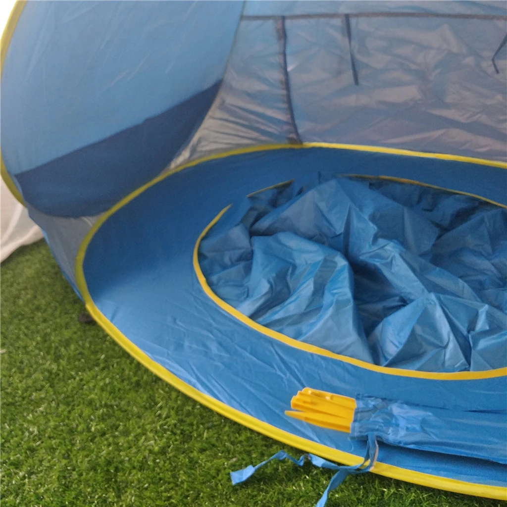 Всплывающие детская Пляжная палатка с тентом бассейн УФ защитный навес солнцезащитный домик для младенцев воды песок игрушка 50+ UPF портативный