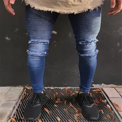 2019 джинсы для женщин для мужчин повседневное Keen Hole блестящие мужские джинсы деним модные рваные хип хоп Уличная карандаш брюки девоче