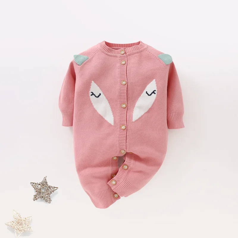 

Newborn Baby Rompers Winter Warm Thick Knit Sweater Romper Infant Boys Girls Jumpsuit Toddler Clothes With Quality Assurance