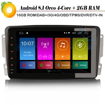 

8" DAB+ Autoradio Android 8.1 Car GPS Navigation Player for Mercedes Benz C/CLC/CLK Class W203 W209 W463 Viano WIFI 4G Radio RDS