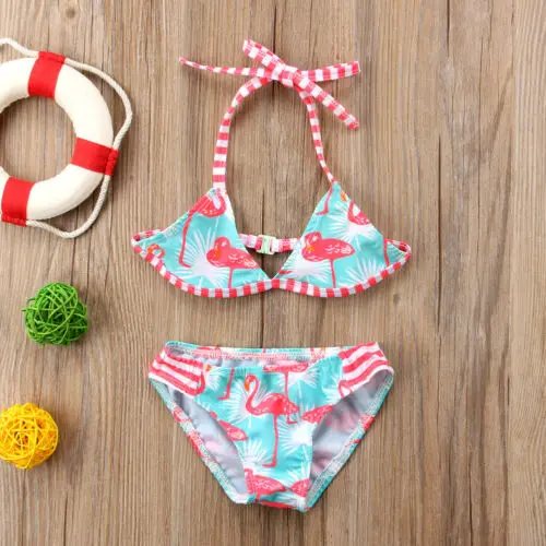 

New Toddler Baby Girls Kids Bandage Swimsuit Bathing Suit Tankini Bikini Set two Piece Swimwear Beachwear Swimming