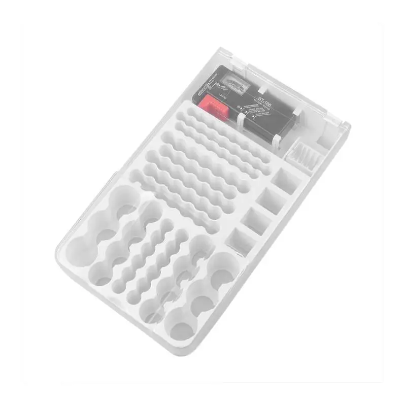 

Battery Organizer Storage Box Case with Battery Tester for Checker Battery Capacity Battery Measuring Instrument Container Box