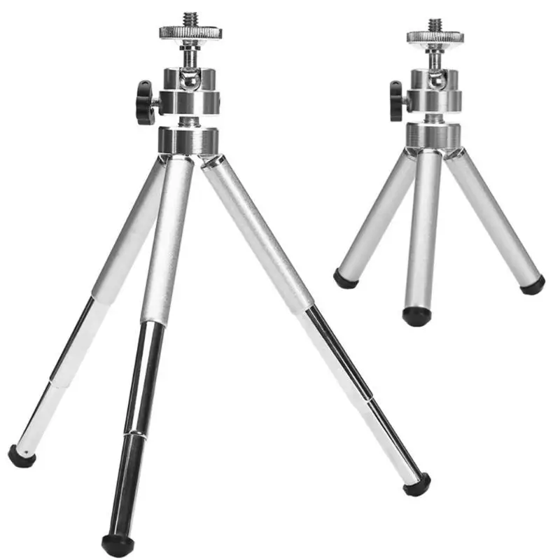

Mini Portable Aluminum Alloy Tripod Desktop Durable Adjustable Tripods 3 Section Stand Holder for Projector Camera Phone