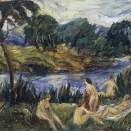 Women At The River Gustave Colin (1828-1910/French) Oil on canvas Ciurlionis State Art Museum Lithuania Print (18 x 24) | Дом и сад