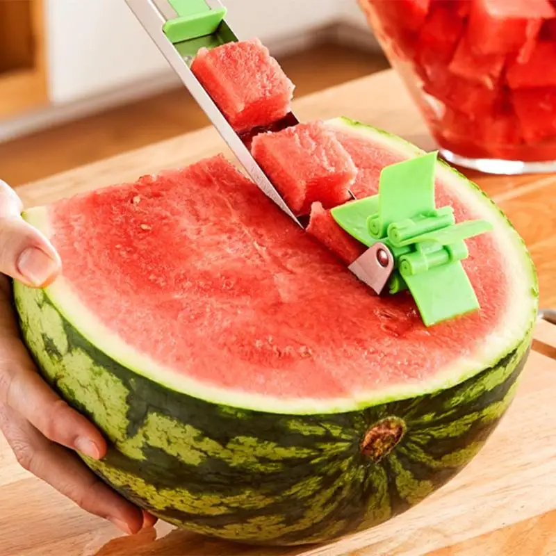 

Windmill Shape Watermelon Cutter Slicer Stainless Steel Power Save Melons Knife Fruit Fast Cutting Tools Home Kitchen Gadgets