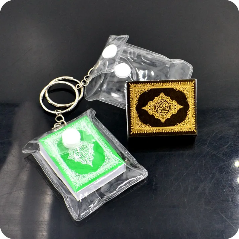 Hotaden Mini Ark Koran Boek Koran Hanger Moslim Sleutelhanger Tas Portemonnee Auto Decor Sleutelgesp Arabische Sleutelhanger Accessoire Hanger