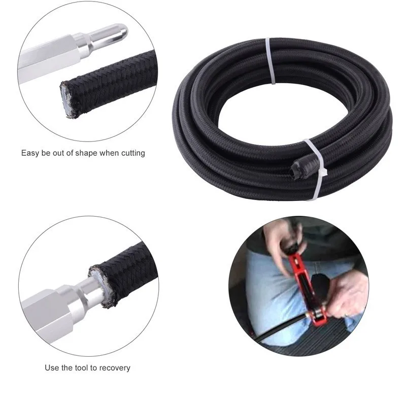 Злые энергии AN8 0/45/90/180 PTFE поворотный шланг Конец + 5 м pfte бензин Тормозная Линия
