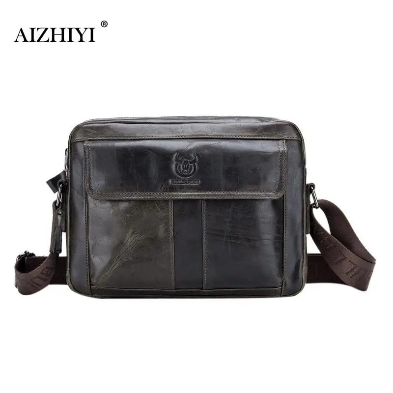 

Brand Genuine Leather Men Shoulder Handbag Casual Business Male Cowhide Crossbody Bags Large Capacity Travel Messenger Bag
