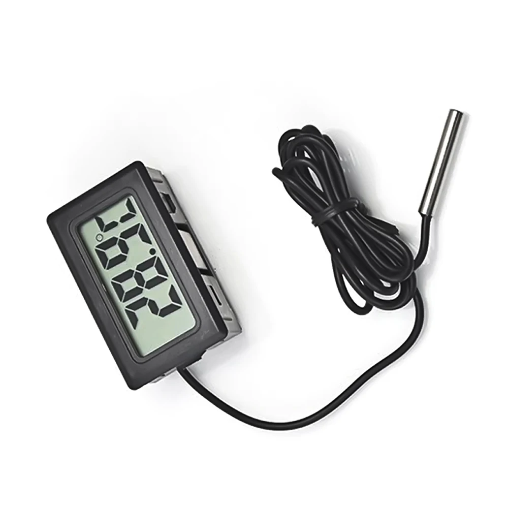 

LCD Display Mini Digital Thermometer Electronic Temperature Meters Interior Aquarium Refrigerator Thermometer with Probe for bmw