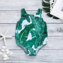 Детский цельный купальник для новорожденных, детский цельный купальник с принтом, летний купальный костюм