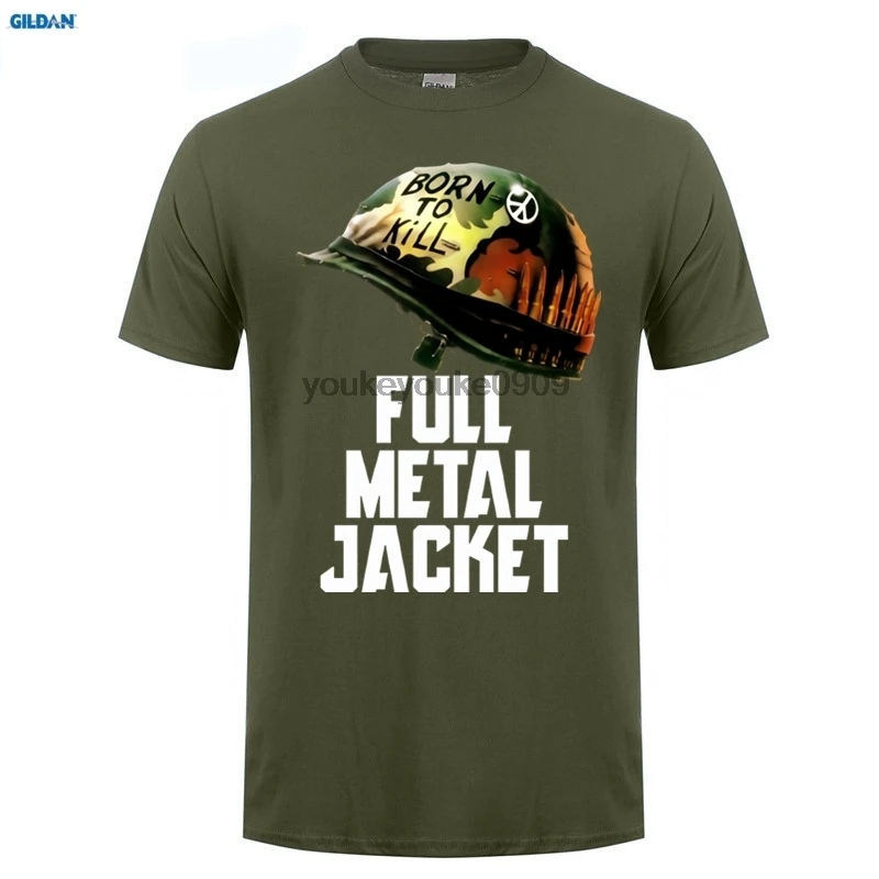 

GILDAN MEN T SHIRT FULL METAL JACKET BORN TO KILL Men's Tshirts VINTAGE MOVIE Cotton Tees size S-XXXL