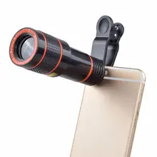 Универсальный HD 12x объектив DSLR оптический зум Камера телескоп с зажимом для iPhone/huawei Универсальный удлинитель объектива мобильного телефона