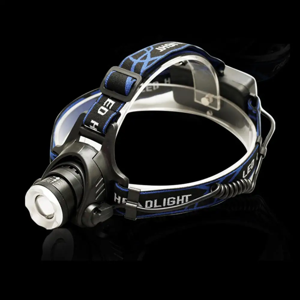 

LED headlamp fishing headlight lampe frontale T6/q5 Zoomable lamp Waterproof Head Torch flashlight Head lamp use 18650