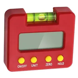 Мини-Цифровой Инклинометр коробка угломер уровень угломер, красный
