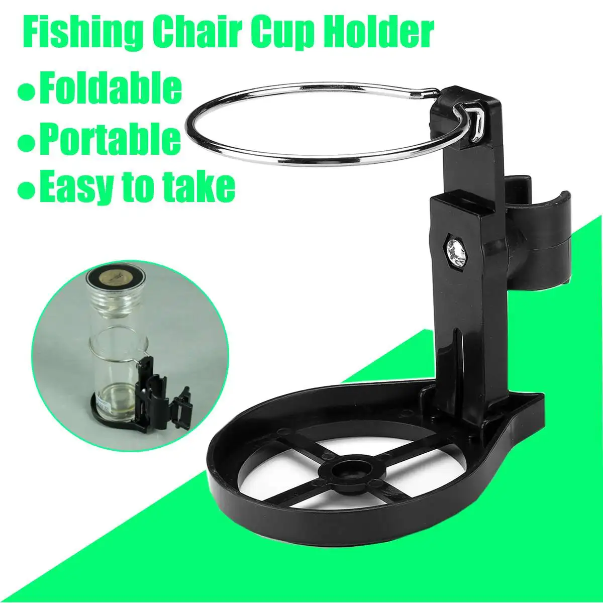 

Folding Drink Cup Can Bottle Holder Director's Chair Side Table Outdoor Camping Fishing Chair Cup Holder